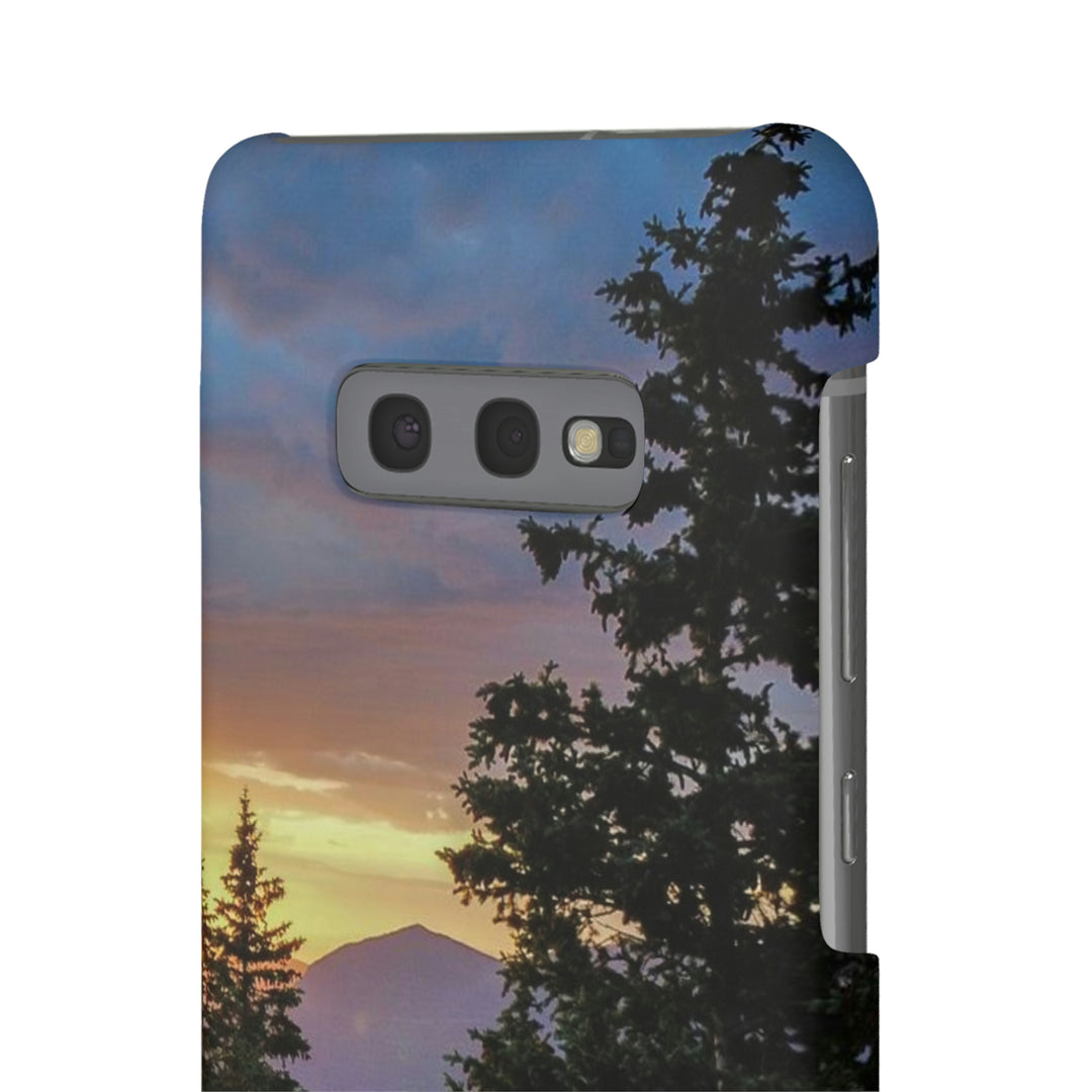 Rainy Sunset Through the Trees - Phone Case