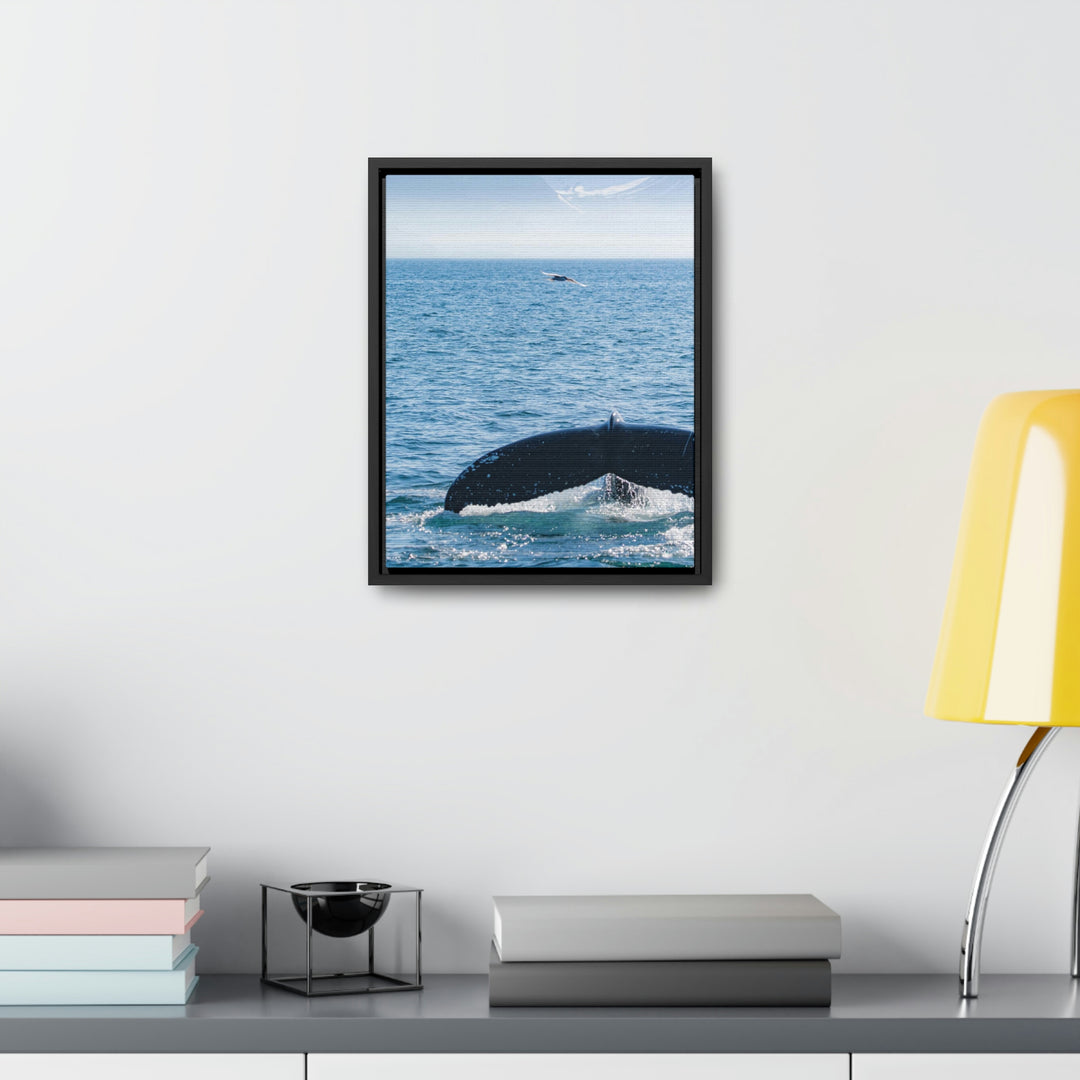 A Whale and A Mountain - Canvas with Frame