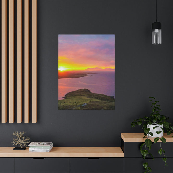 Sunset Over the Fjord Part 1 - Canvas