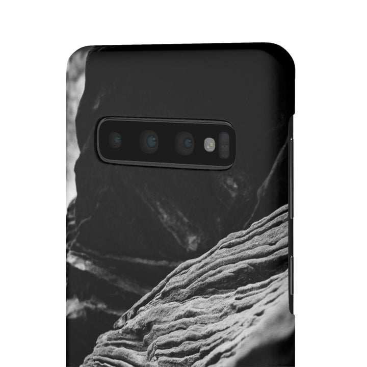 Layers of Rock in Black and White - Phone Case