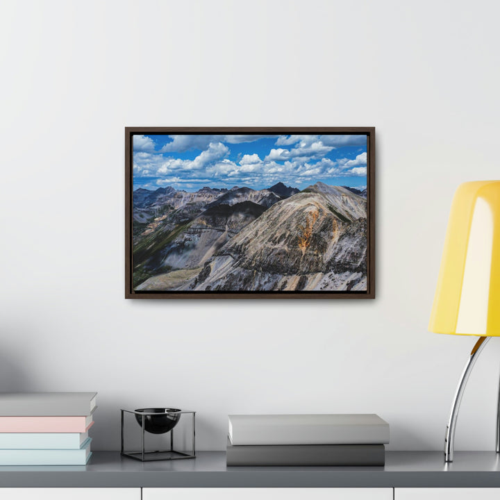 Imogene Pass From the Air - Canvas with Frame