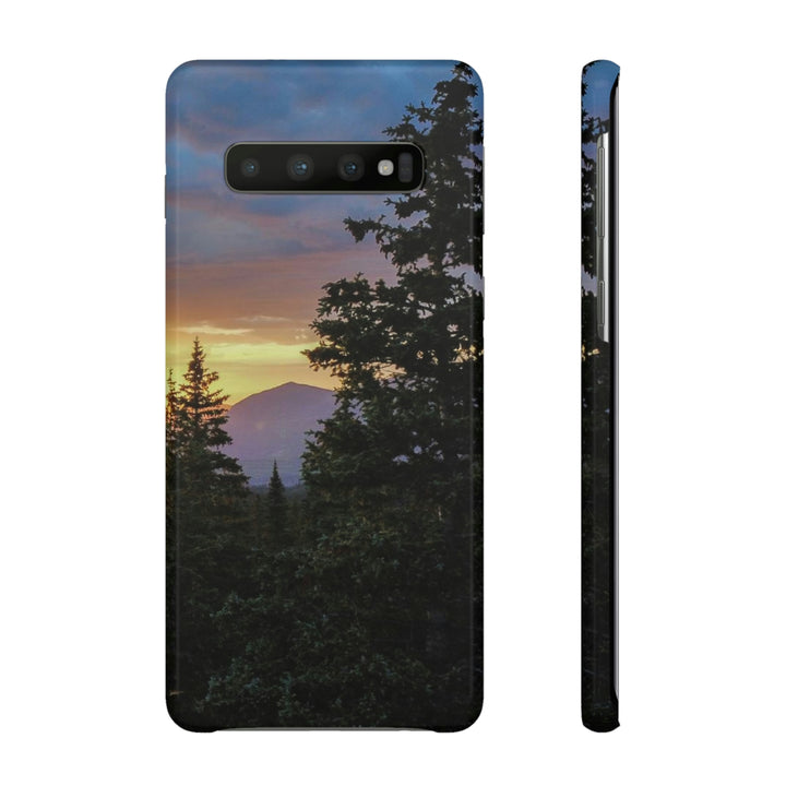 Rainy Sunset Through the Trees - Phone Case