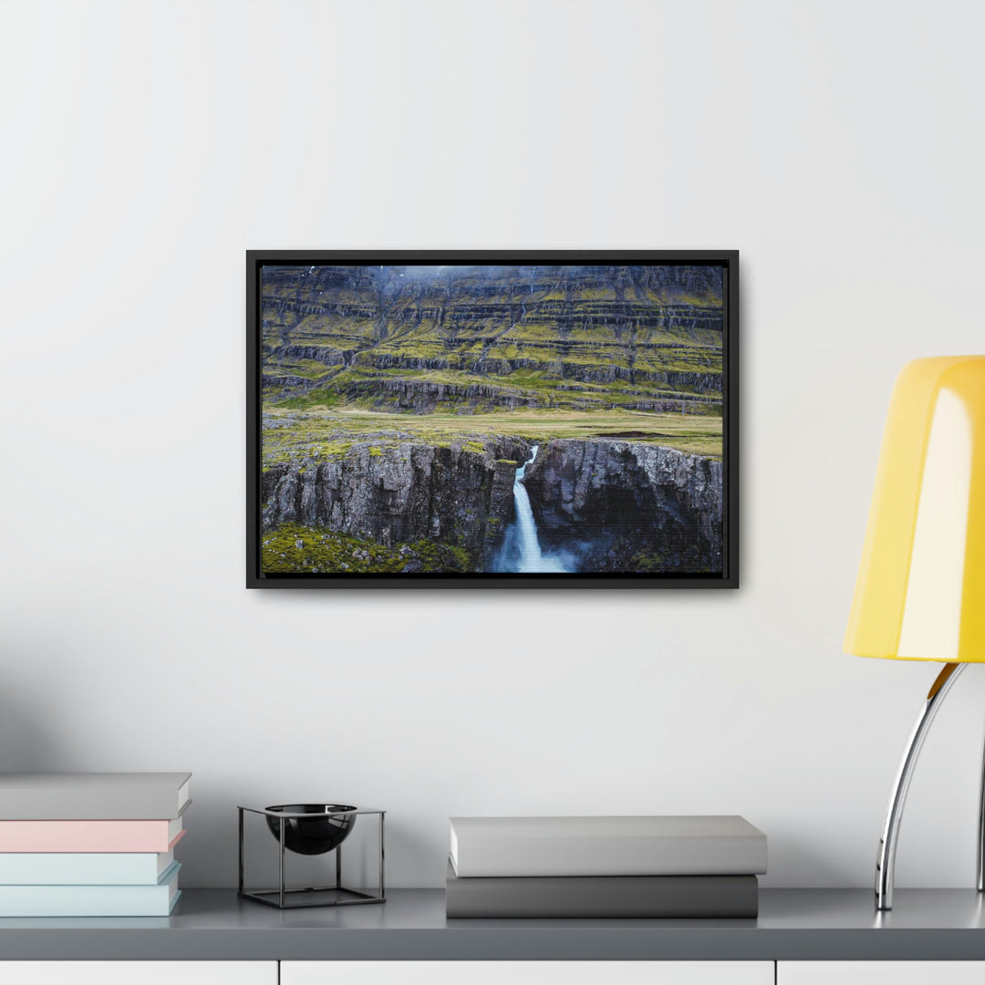 A Remote Waterfall - Canvas with Frame