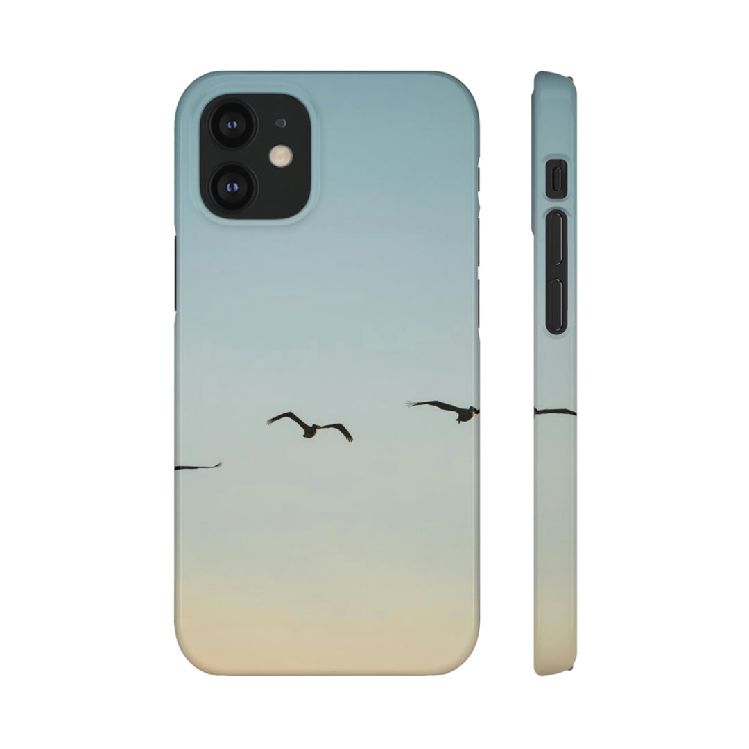 Brown Pelicans in Flight - Phone Case