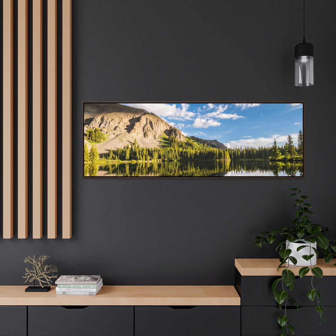 Mountain Scene Reflected - Canvas with Frame