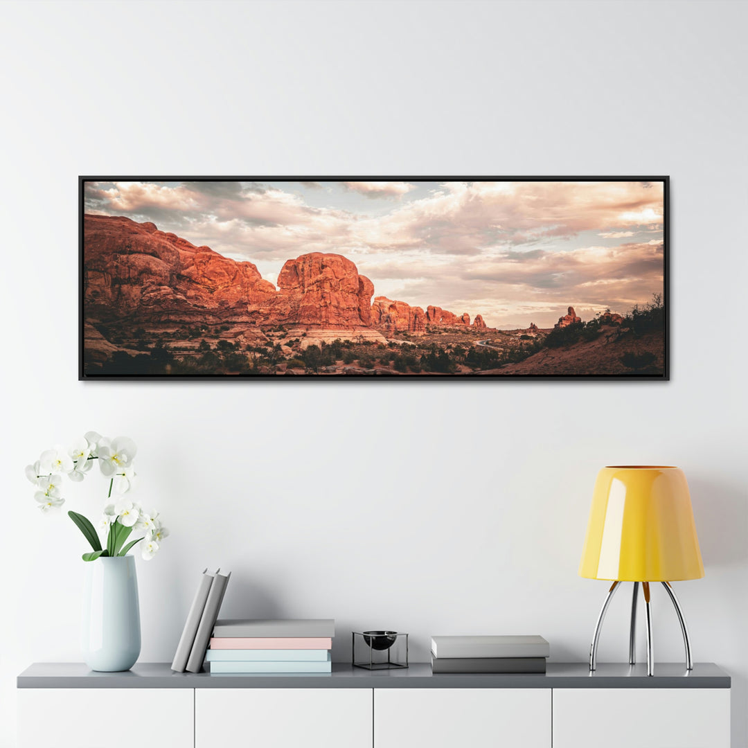 A Desert Sunset - Canvas with Frame