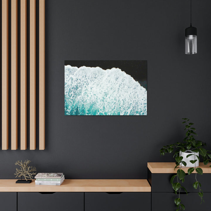 A Wave on Volcanic Sand - Canvas