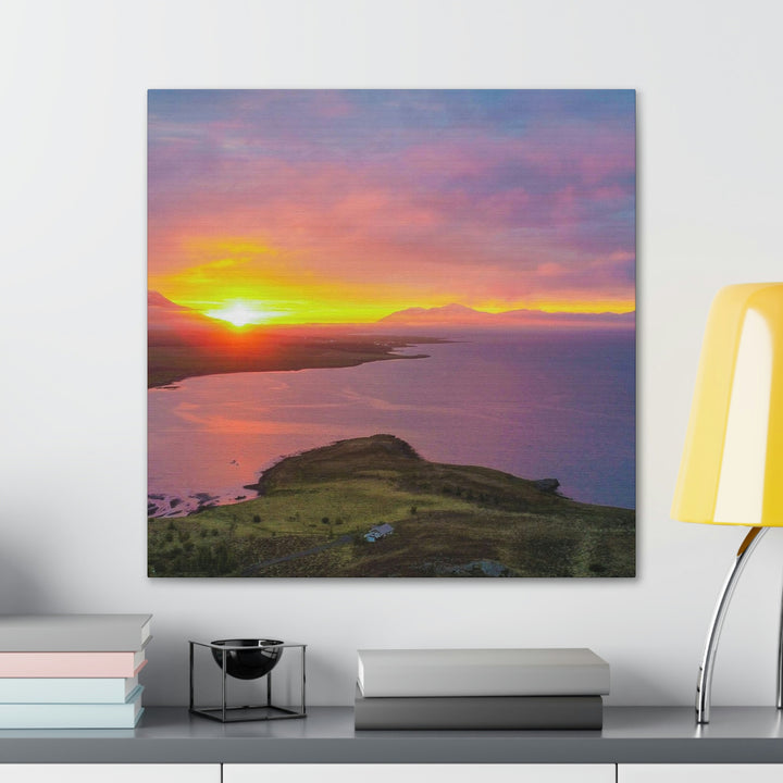 Sunset Over the Fjord Part 1 - Canvas