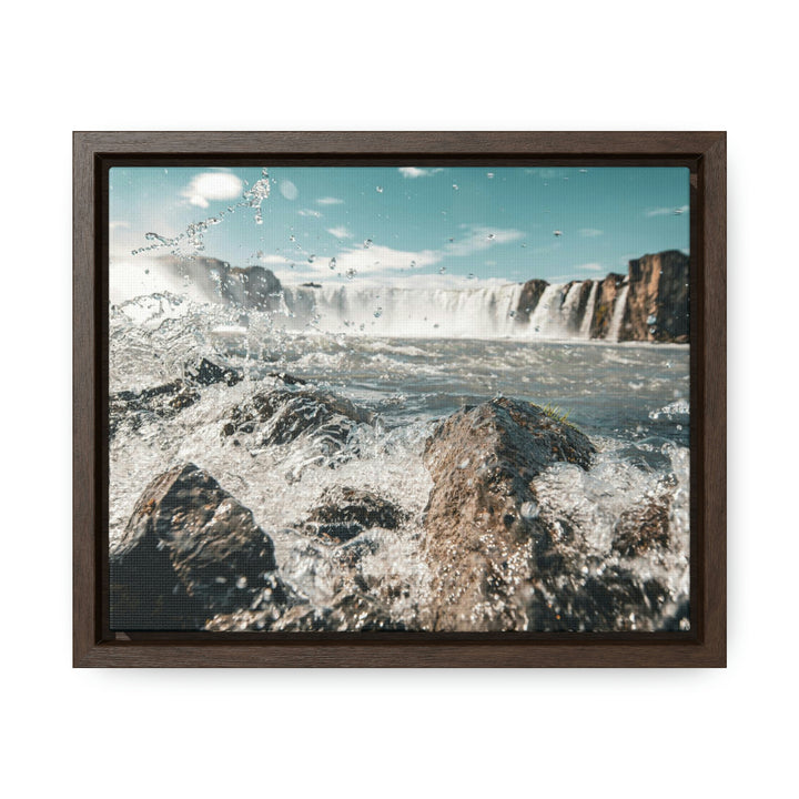 Goðafoss Splash - Canvas with Frame