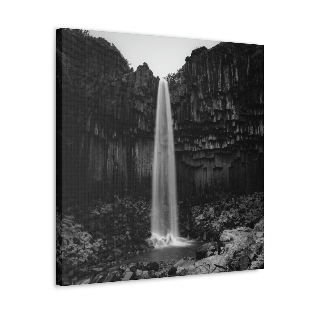 Svartifoss in Black and White - Canvas