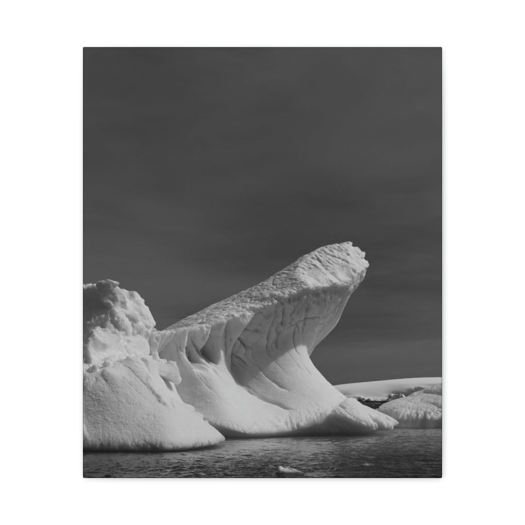 The Angles of an Iceberg in Black and White - Canvas