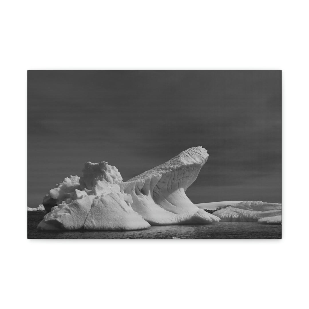 The Angles of an Iceberg in Black and White - Canvas