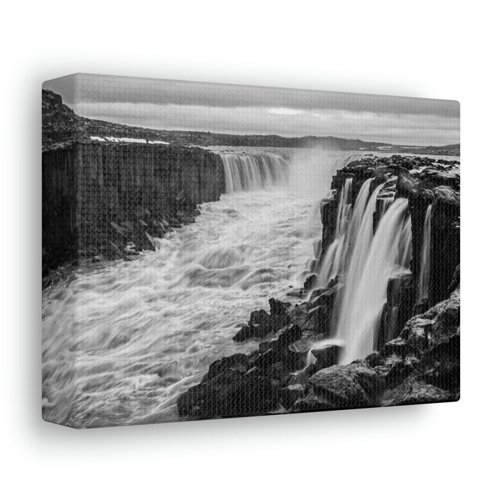 Selfoss in Black and White - Canvas