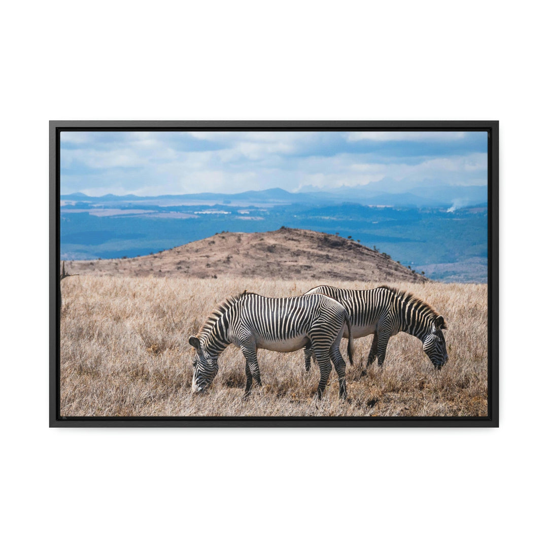 Zebra-Striped Expanse - Canvas With Frame