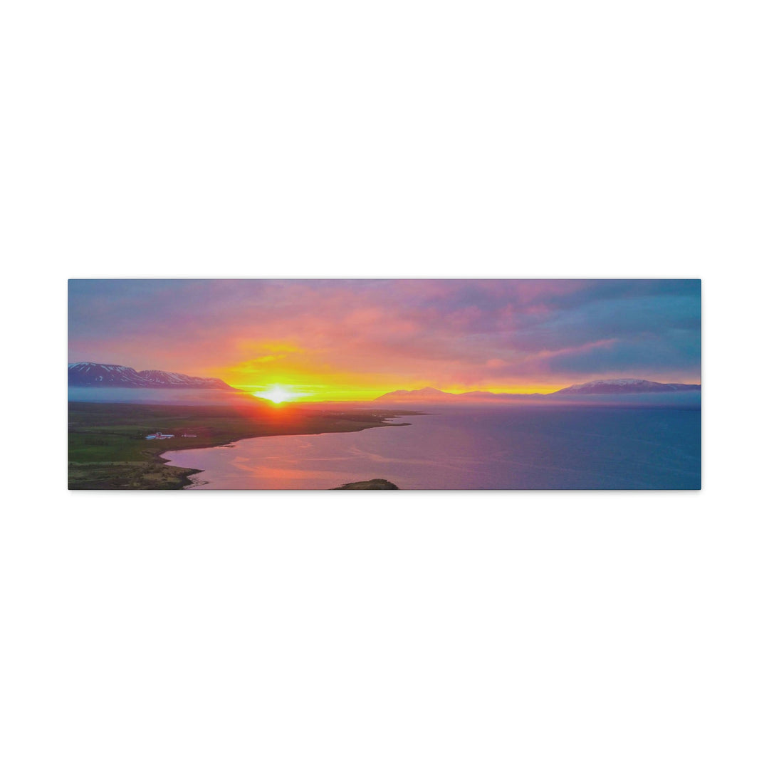 Sunset Over the Fjord Part 1 - Canvas