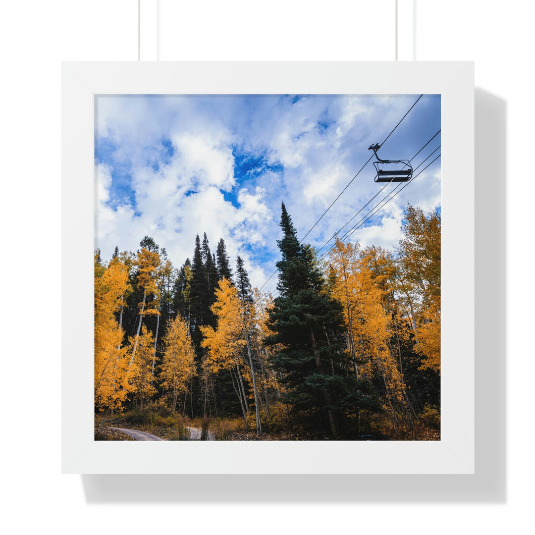 Chairlift in Suspension - Framed Print