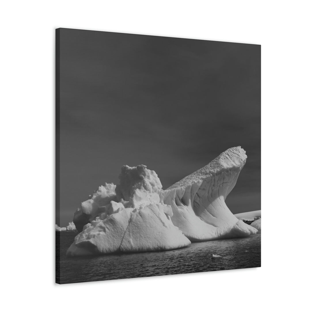 The Angles of an Iceberg in Black and White - Canvas