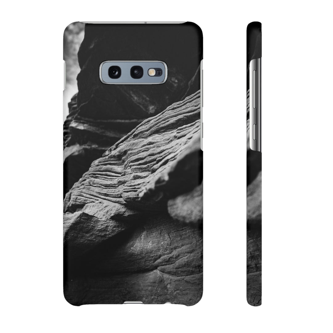 Layers of Rock in Black and White - Phone Case