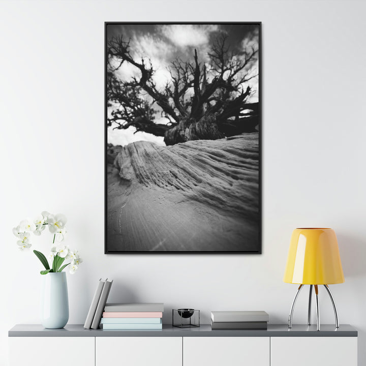 Desert Reach in Black and White - Canvas with Frame