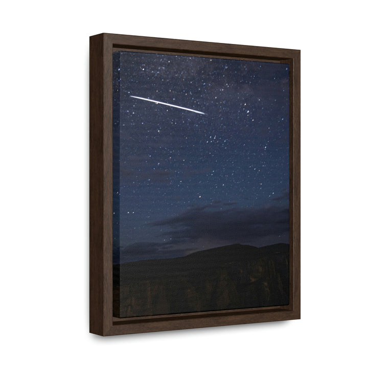 Starlink Above the Canyon - Canvas with Frame