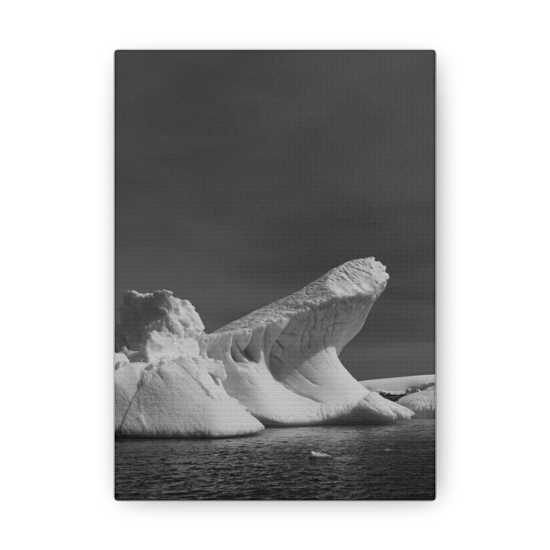 The Angles of an Iceberg in Black and White - Canvas