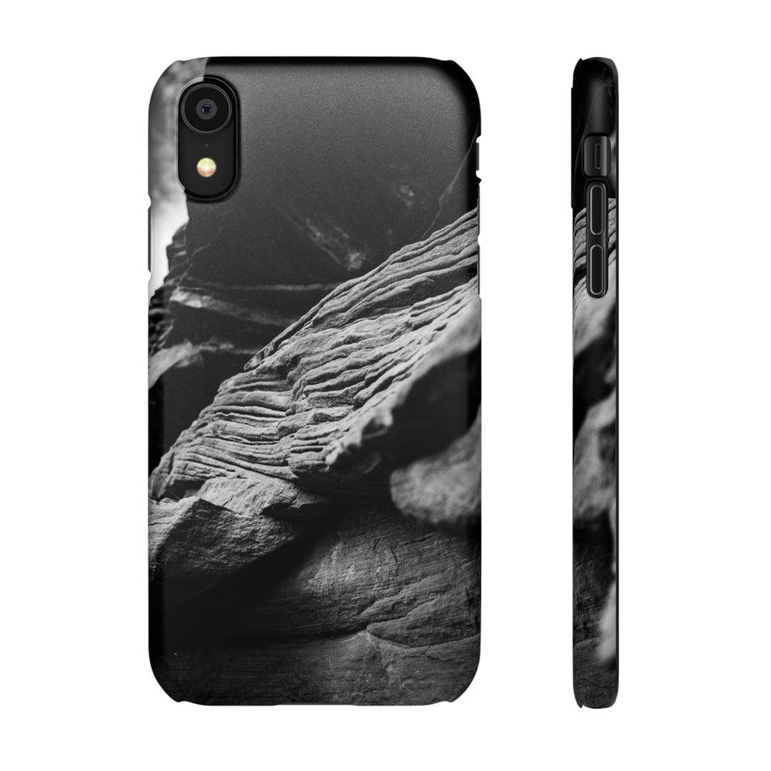 Layers of Rock in Black and White - Phone Case