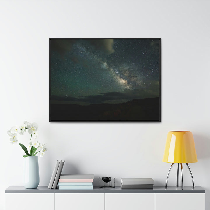 Milky Way Through the Clouds Part 2 - Canvas with Frame