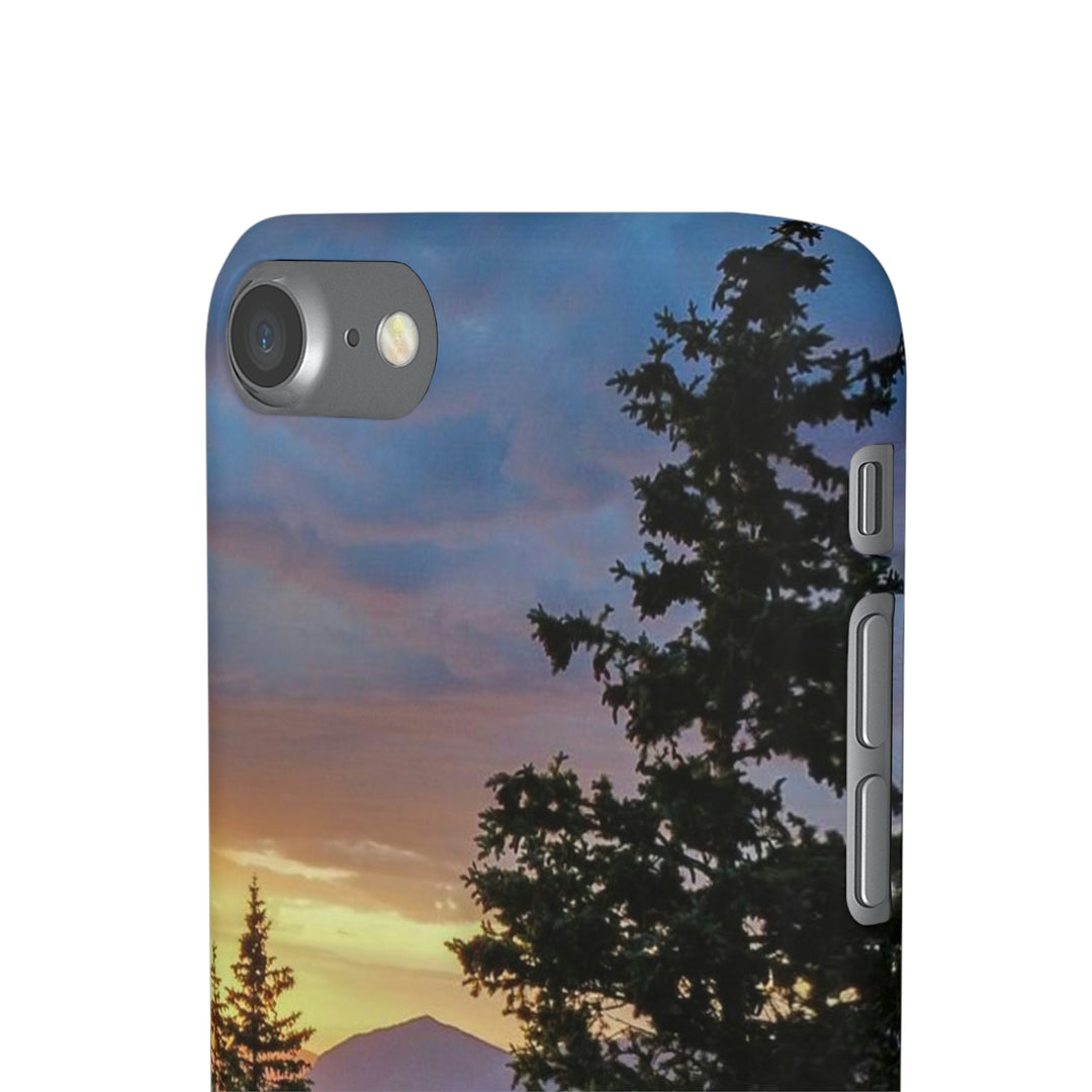 Rainy Sunset Through the Trees - Phone Case