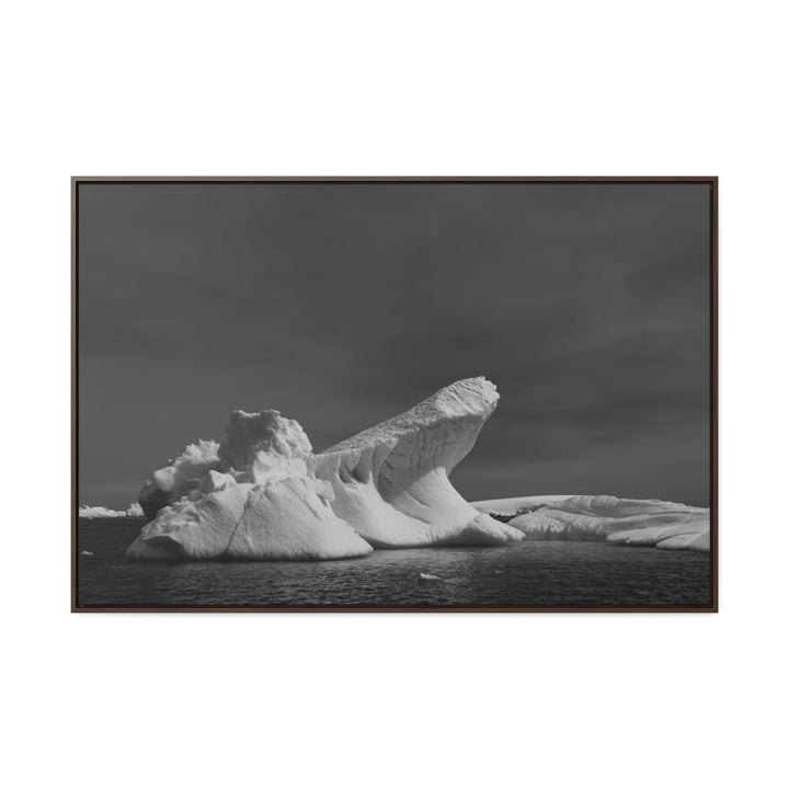 The Angles of an Iceberg in Black and White - Canvas with Frame