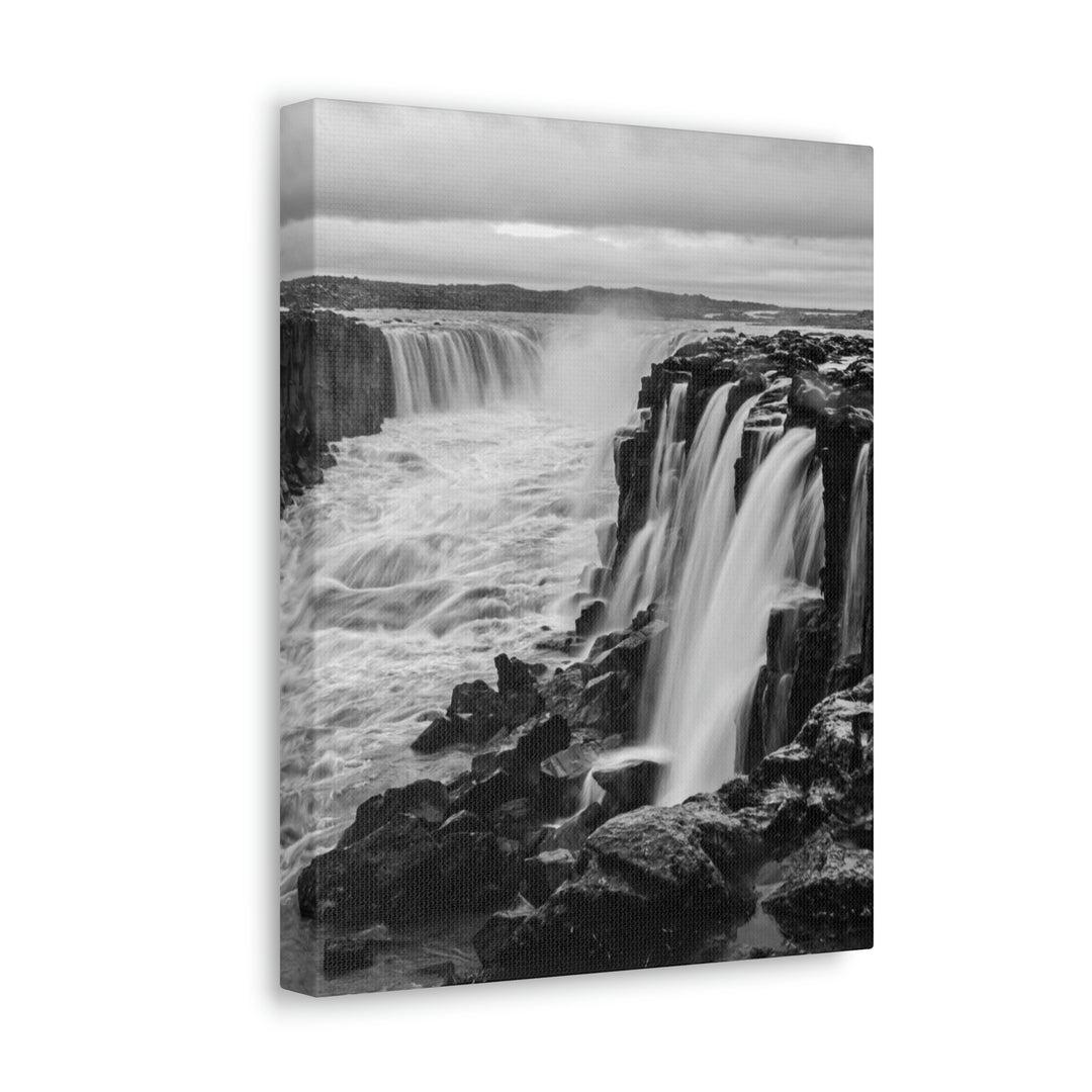 Selfoss in Black and White - Canvas