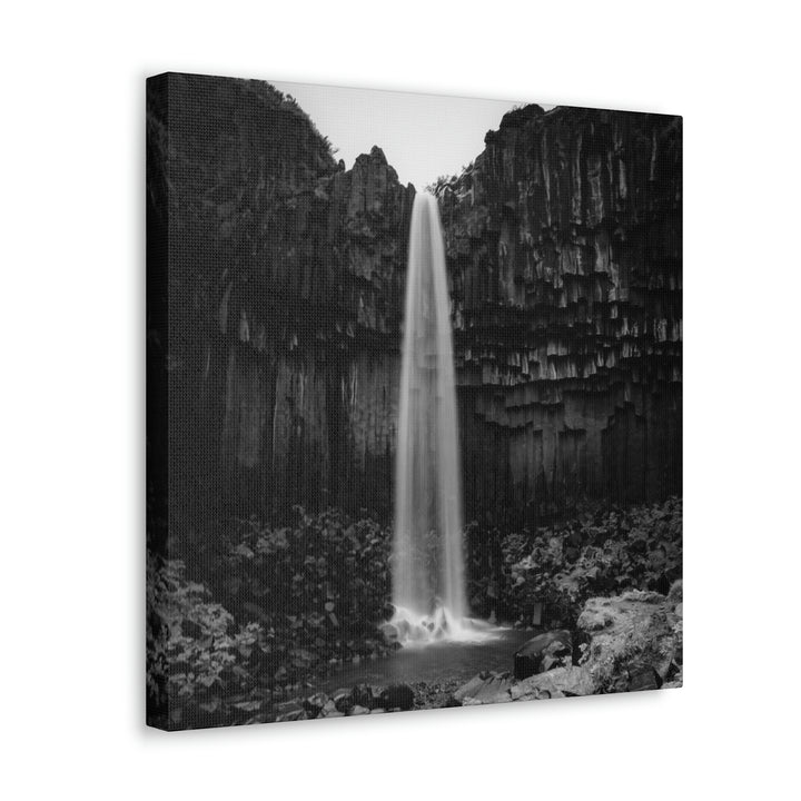 Svartifoss in Black and White - Canvas