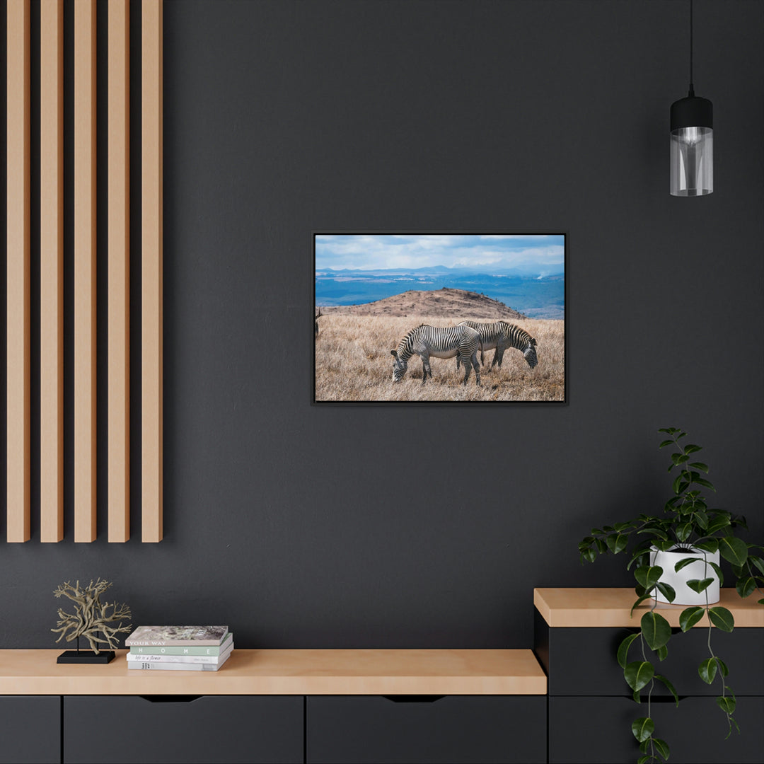 Zebra-Striped Expanse - Canvas With Frame