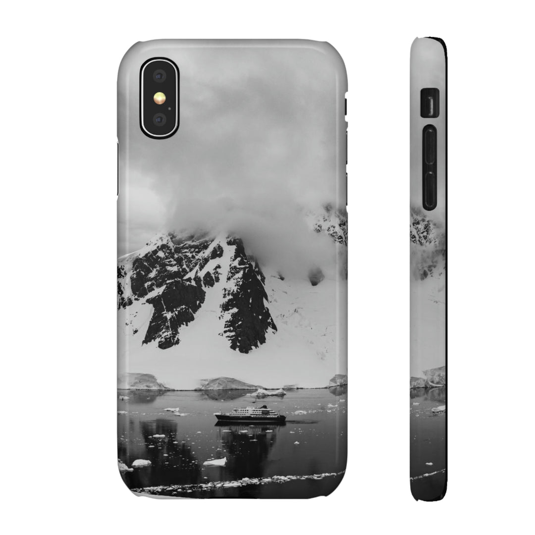 Peaceful Anchoring in Black and White - Phone Case