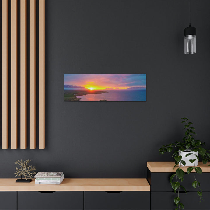 Sunset Over the Fjord Part 1 - Canvas