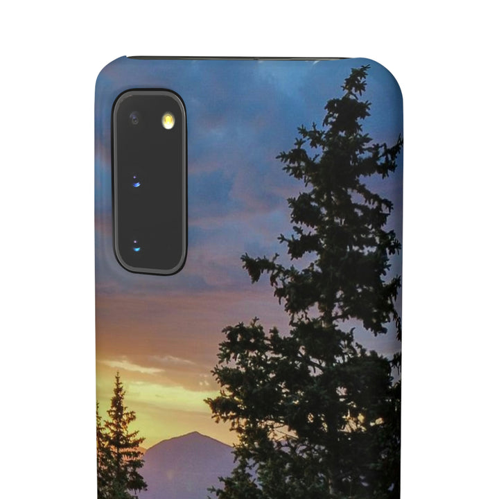 Rainy Sunset Through the Trees - Phone Case