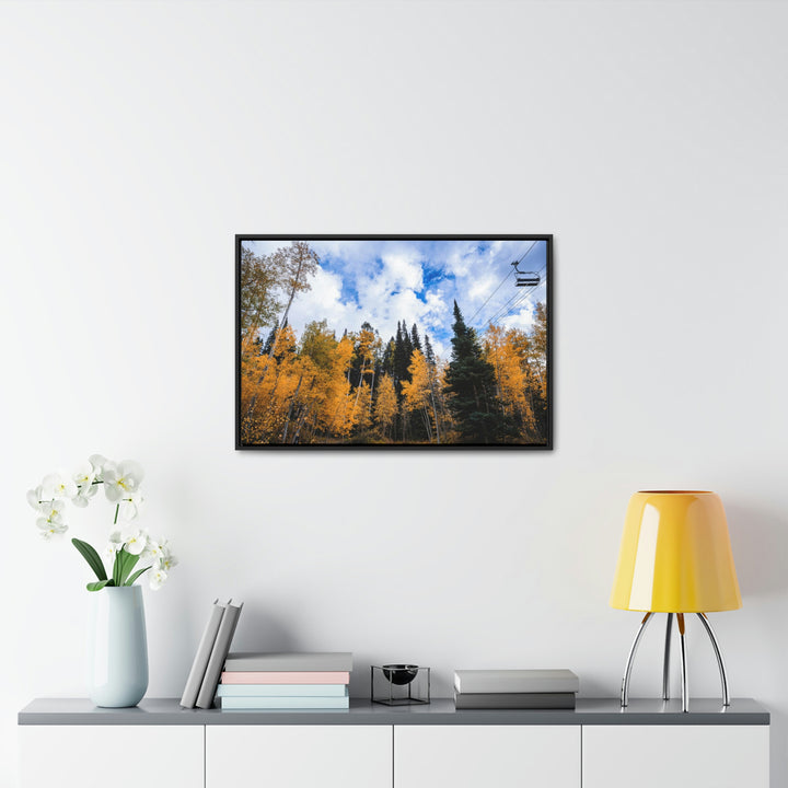 Chairlift in Suspension - Canvas with Frame