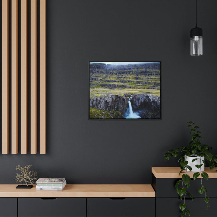 A Remote Waterfall - Canvas with Frame