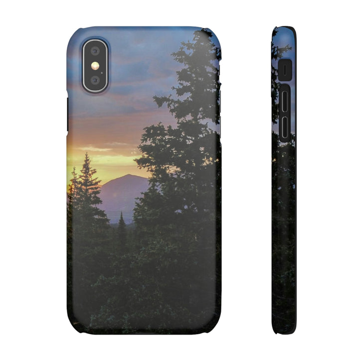 Rainy Sunset Through the Trees - Phone Case