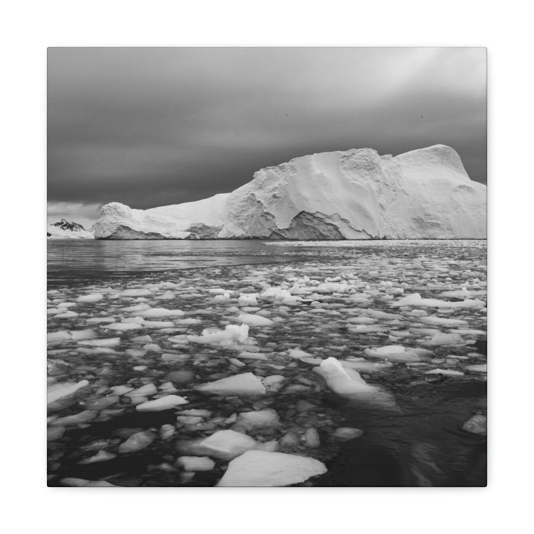 Lane of Ice In Black and White - Canvas