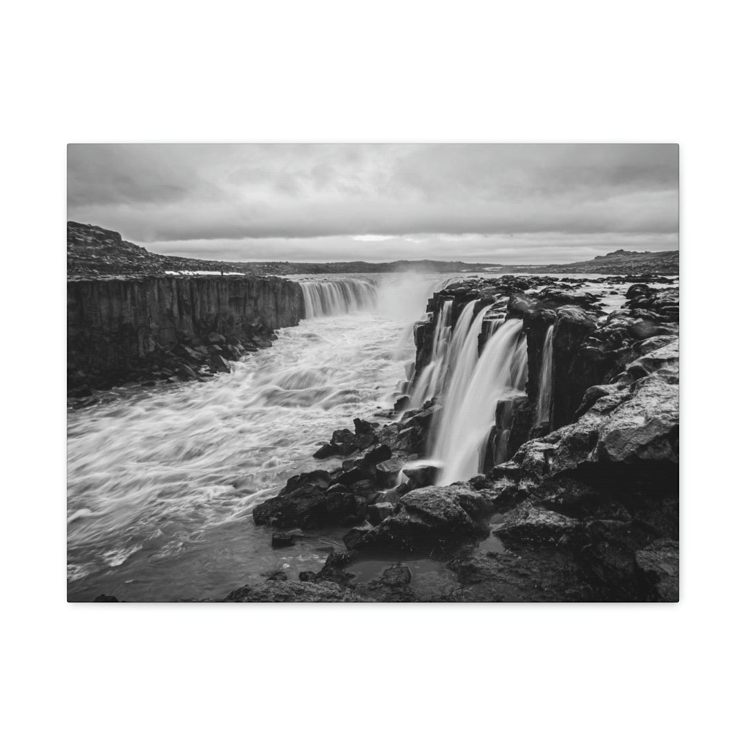 Selfoss in Black and White - Canvas