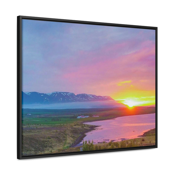 Sunset Over the Fjord Part 2 - Canvas with Frame