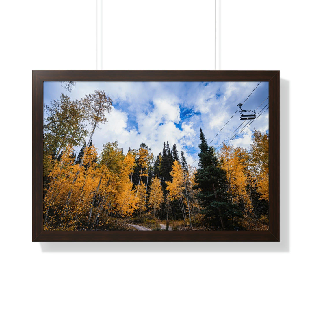 Chairlift in Suspension - Framed Print