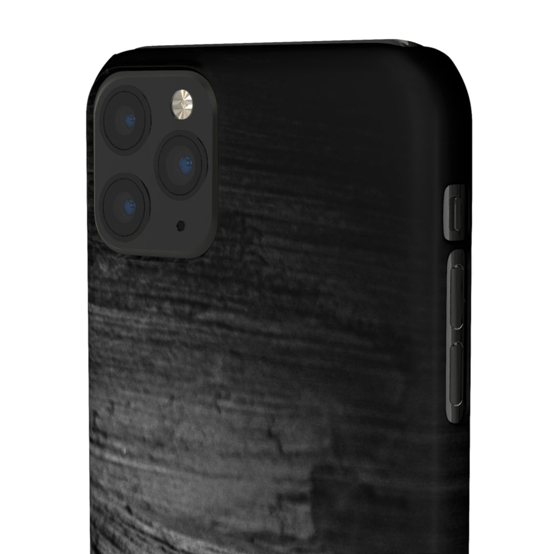 Sedimentary Rock Curves in Black and White - Phone Case