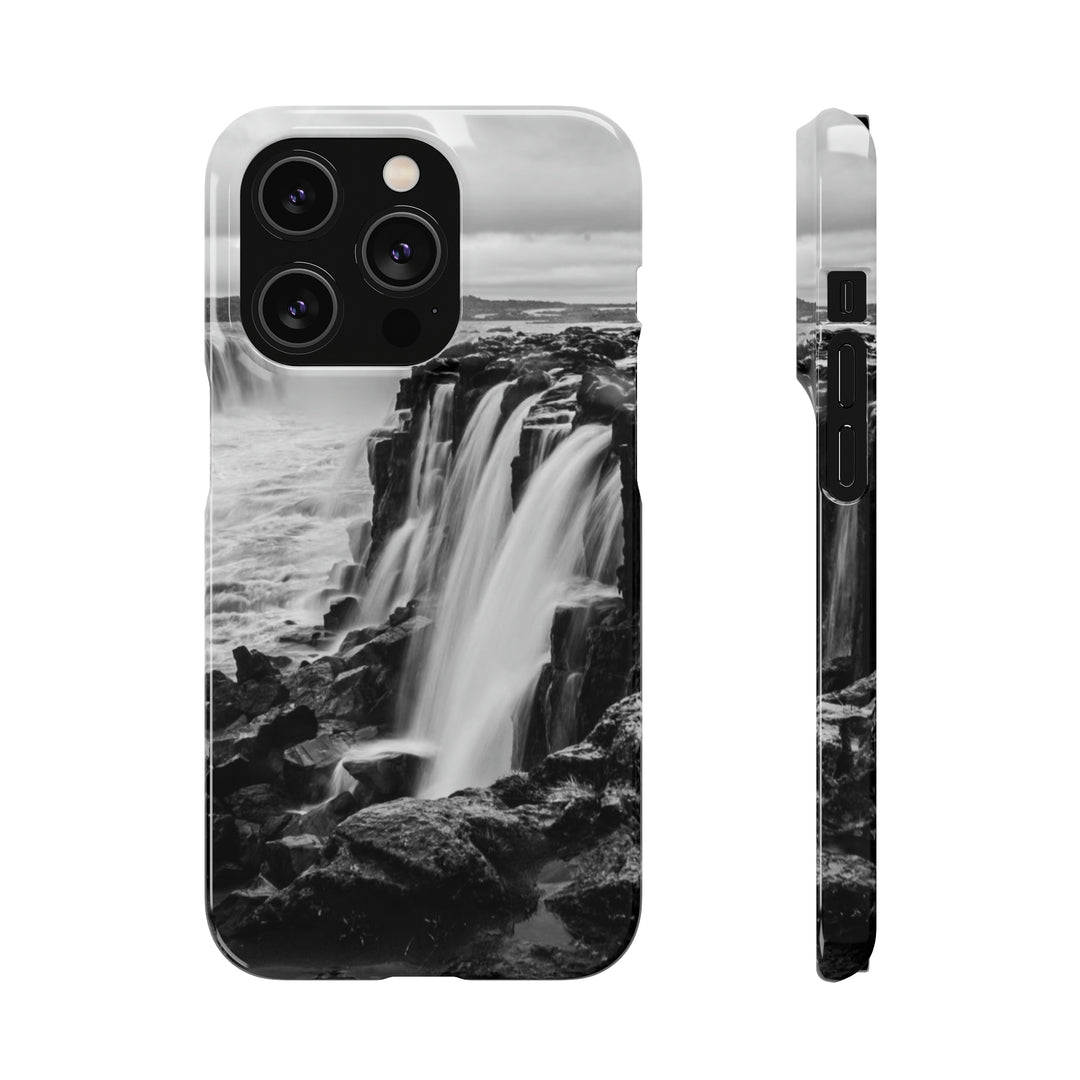 Selfoss in Black and White - Phone Case