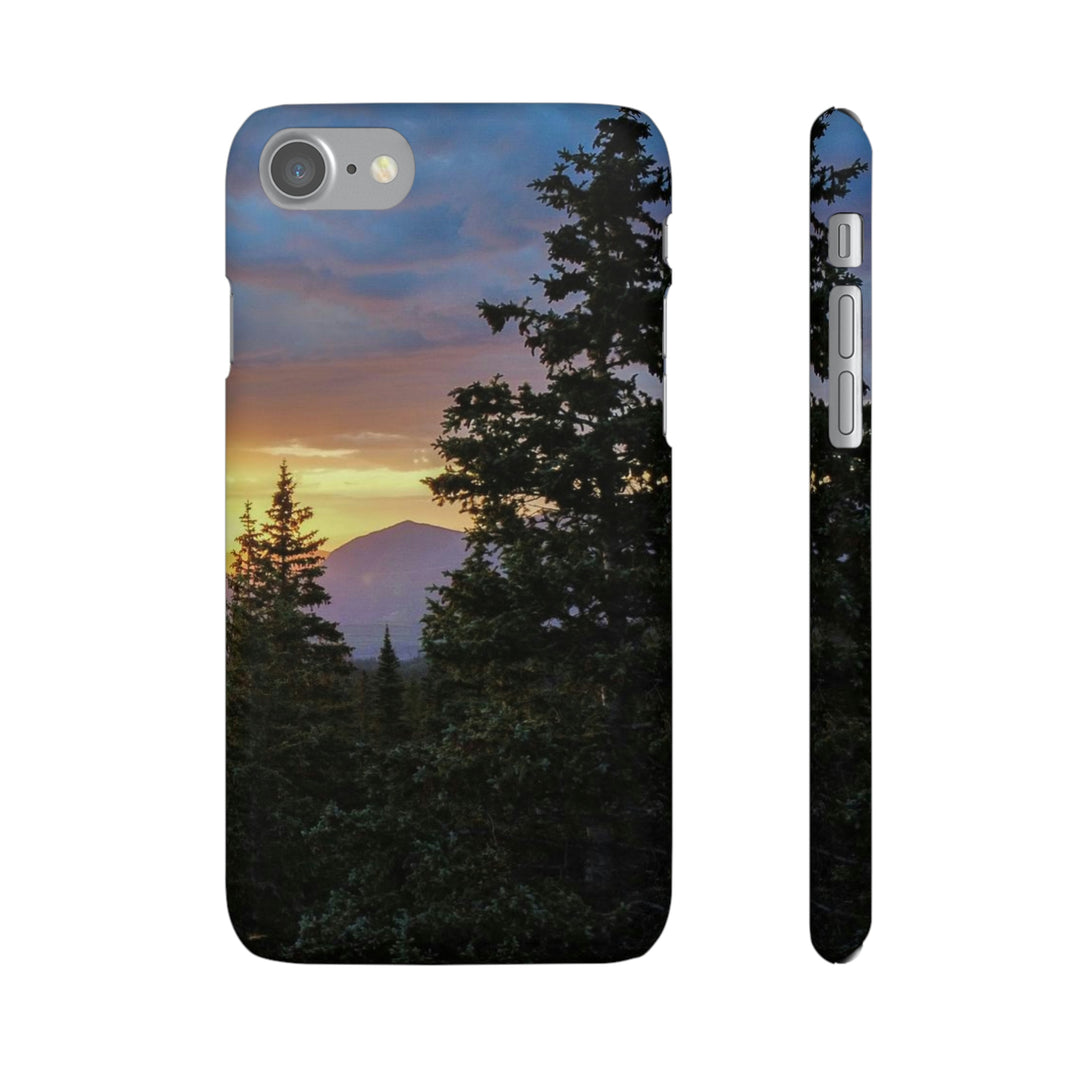 Rainy Sunset Through the Trees - Phone Case