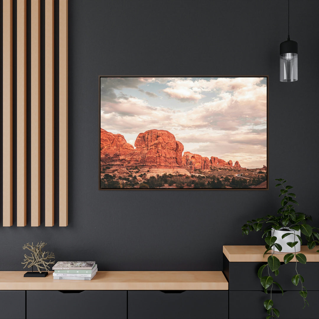 A Desert Sunset - Canvas with Frame