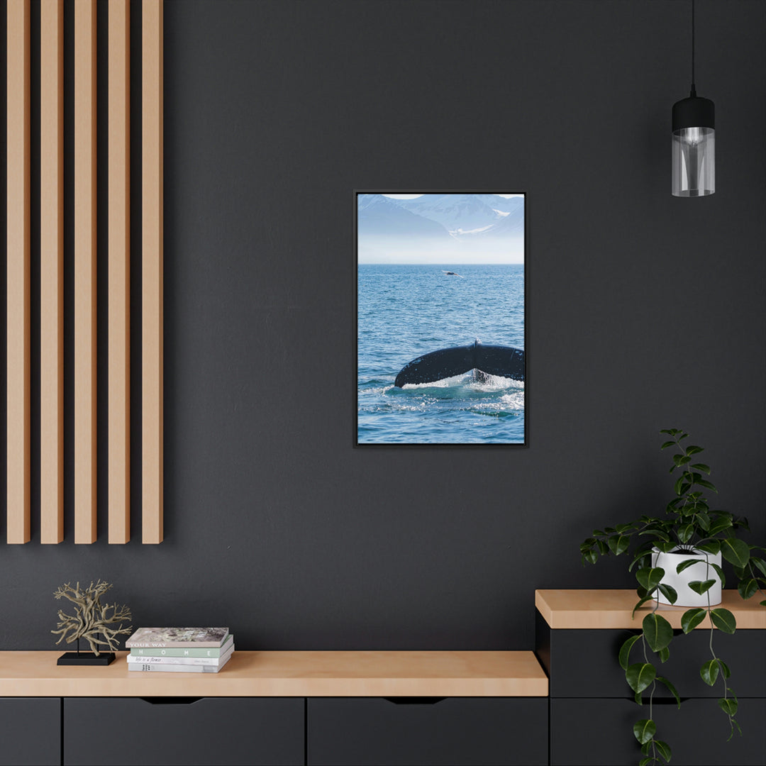 A Whale and A Mountain - Canvas with Frame