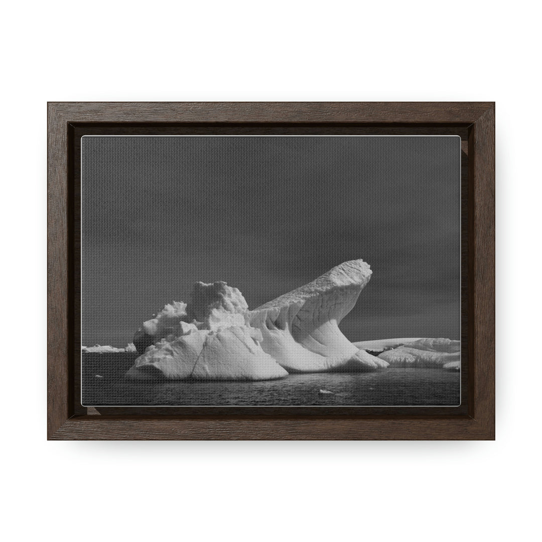 The Angles of an Iceberg in Black and White - Canvas with Frame