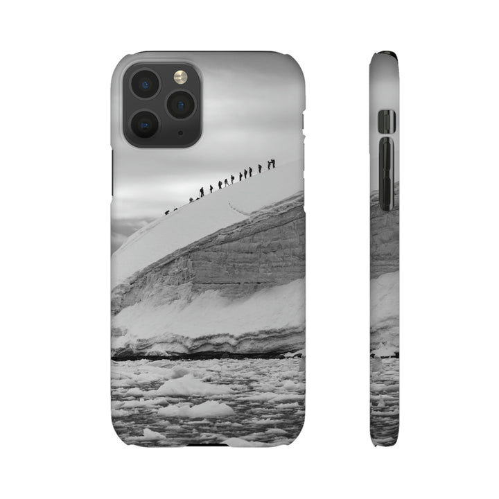 Preparing for the Climb in Black and White - Phone Case