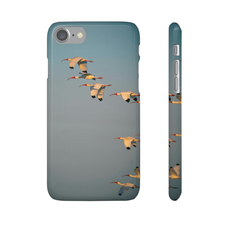 White Ibis in Flight - Phone Case